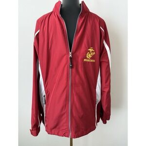 Pro Celebrity Team Sports USMC Windbreaker Men's M Water Resistant Marines EUC